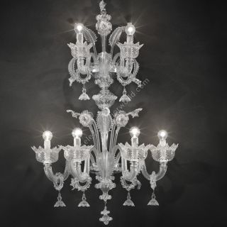 Glass & Glass Murano / Wall Sconces / Traditional Venetian chandeliers C-2208/A6