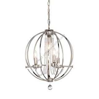 Elstead Lighting / Chandeliers / Cassie 4 Polished Nickel Plated