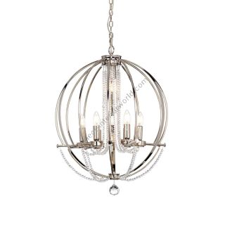 Elstead Lighting / Chandeliers / Cassie 7 Polished Nickel Plated