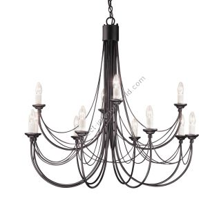 Elstead Lighting / Chandeliers / Carisbrooke 12 Black