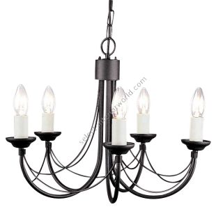 Elstead Lighting / Chandeliers / Carisbrooke 5 Black