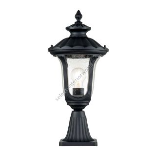 Elstead Lighting / Outdoor Pedestal Lights / Chicago 1 Small Lantern Textured Black
