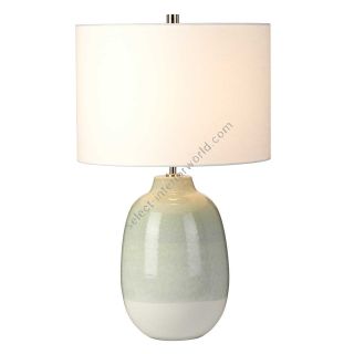 Elstead Lighting / Table Lamps / Chelsfield 1 Pale Green with White Shade