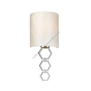 Elstead Lighting / Wall Lights / Clark Small Polished Chrome with Ivory Faux Silk Shade