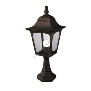 Elstead Lighting / Outdoor Pedestal Lights / Chapel 1 Lantern Black
