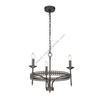 Elstead Lighting / Chandeliers / Crown 3 Iron Gate