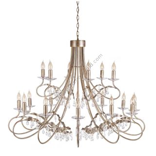 Elstead Lighting / Chandeliers / Christina 18 Silver & Gold Patina