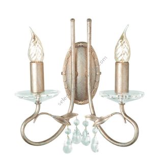 Elstead Lighting / Wall Lights / Christina 2 Silver & Gold Patina