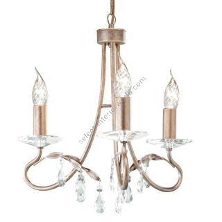 Elstead Lighting / Chandeliers / Christina 3 Silver & Gold Patina