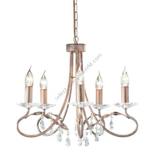 Elstead Lighting / Chandeliers / Christina 5 Silver & Gold Patina