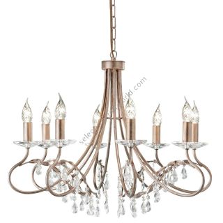 Elstead Lighting / Chandeliers / Christina 8 Silver & Gold Patina
