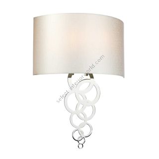 Elstead Lighting / Wall Lights / Curtis Large 2 Polished Chrome with Ivory Faux Silk Shade
