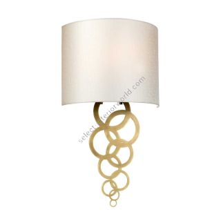 Elstead Lighting / Wall Lights / Curtis Medium Aged Brass with Ivory Faux Silk Shade