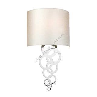 Elstead Lighting / Wall Lights / Curtis Medium Polished Chrome with Ivory Faux Silk Shade