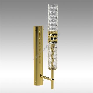Italian Luxury Lighting / Wall Sconces / Elegance Gold Crystal 1 Light D1202 001WL