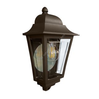 Elstead Lighting / Outdoor Wall Lights / Deco Lane 1lt Half Lantern Bronze