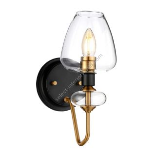 Elstead Lighting / Wall Lights / Armand Aged Brass Plated & Charcoal Black Paint