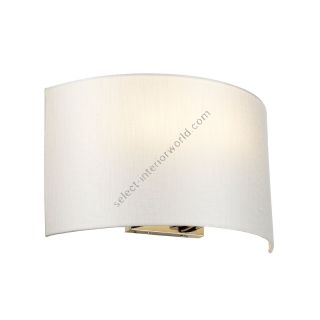 Elstead Lighting / Wall Lights / Cooper Large Curved with Polished Chrome Back Plate with Ivory Shade