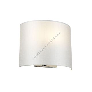 Elstead Lighting / Wall Lights / Cooper Medium Curved with Polished Chrome Back Plate & Ivory Shade