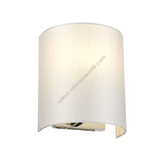 Elstead Lighting / Wall Lights / Cooper Small Curved with Polished Chrome Back Plate & Ivory Shade