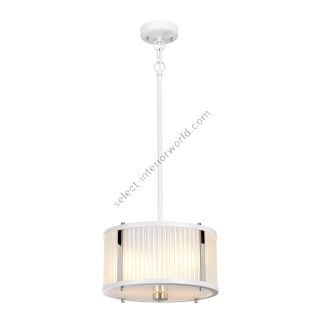 Elstead Lighting / Pendant Lights / Corona 2 White Satin Painted & Polished Nickel
