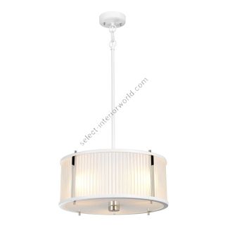 Elstead Lighting / Pendant Lights / Corona 3 White Satin Painted & Polished Nickel