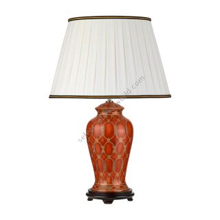 Elstead Lighting / Table Lamps / Datai 1 Terracotta and Gold with Ivory