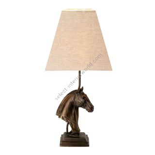 Elstead Lighting / Table Lamps / Eclipse 1 Bronze Patina with Natural Shade