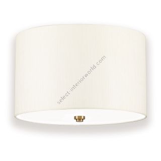 Elstead Lighting / Ceiling Lights / Fletcher 14 Flush Aged Brass with Ivory Shade
