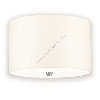 Elstead Lighting / Ceiling Lights / Fletcher 14 Flush Polished Chrome with Ivory Shade