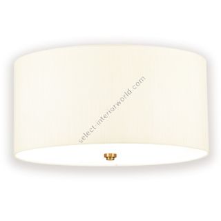 Elstead Lighting / Ceiling Lights / Fletcher 18 Flush Aged Brass with Ivory Shade