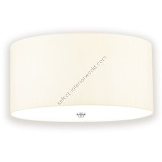 Elstead Lighting / Ceiling Lights / Fletcher 18 Flush Polished Chrome with Ivory Shade