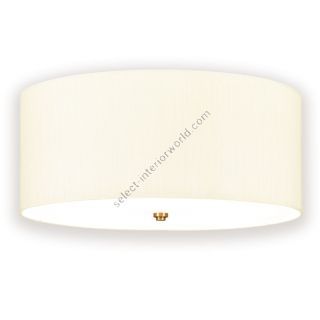 Elstead Lighting / Ceiling Lights / Fletcher 22 Flush Aged Brass with Ivory Shade