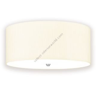 Elstead Lighting / Ceiling Lights / Fletcher 22 Flush Polished Chrome with Ivory Shade
