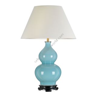 Elstead Lighting / Table Lamps / Harbin Gourd 1 Duck Egg Blue with Off-White Shade