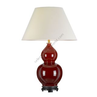 Elstead Lighting /Table Lamps / Harbin Gourd 1 Oxblood with Off-White Shade