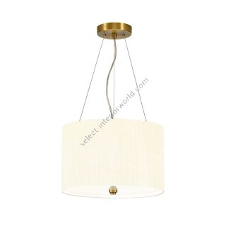 Elstead Lighting / Pendants & Suspension Lights / Pearce 14 Aged Brass with Ivory Shade