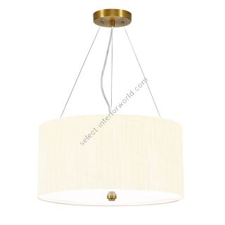 Elstead Lighting / Pendants & Suspension Lights / Pearce 18 Aged Brass with Ivory Shade