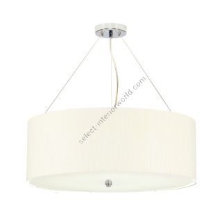 Elstead Lighting / Pendants & Suspension Lights / Pearce 22 Polished Chrome with Ivory Shade