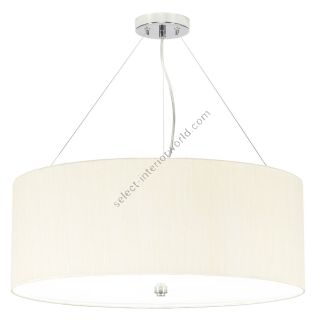 Elstead Lighting / Pendants & Suspension Lights / Pearce 26 Polished Chrome with Ivory Shade