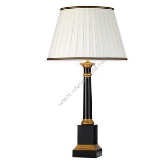 Elstead Lighting / Table Lamps / Peronne 1 Black and Gold with Off-White Shade