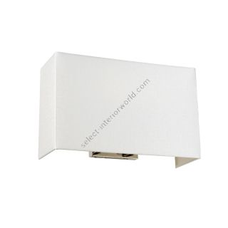 Elstead Lighting / Wall Lights / Riley Large Rectangular with Polished Chrome Back Plate & Ivory Shade