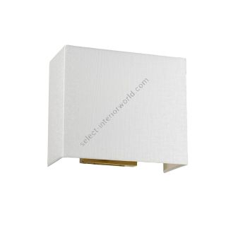 Elstead Lighting / Wall Lights / Riley Medium Rectangular with Aged Brass Back Plate & Ivory Shade