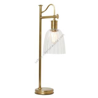 Elstead Lighting / Table Lamps / Douille 1 Aged Brass with Clear Shade