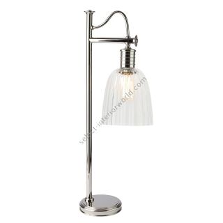 Elstead Lighting / Table Lamps / Douille Polished Nickel with Clear Shade