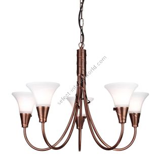 Elstead Lighting / Chandeliers / Emily 5 Copper Patina