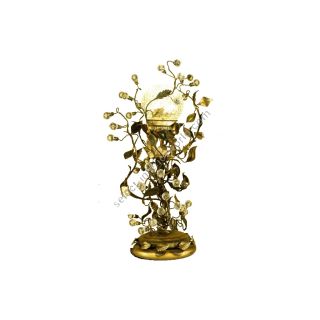 Mechini / Table Lamps / Clear Bohemian Crystal & Crystal Round Lampshades F319/1