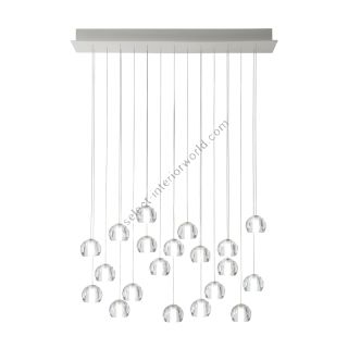 Fabbian / LED Ceiling Lights / Multispot Beluga F32 20 spots 90x15cm