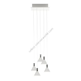 Fabbian / LED Ceiling Lights / Multispot Polair F32 A47 5 spots 30x15cm