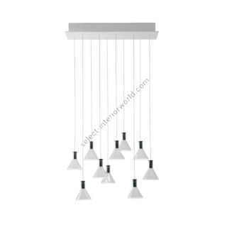 Fabbian / LED Ceiling Lights / Multispot Polair F32 10 spots 60x15cm